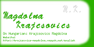 magdolna krajcsovics business card